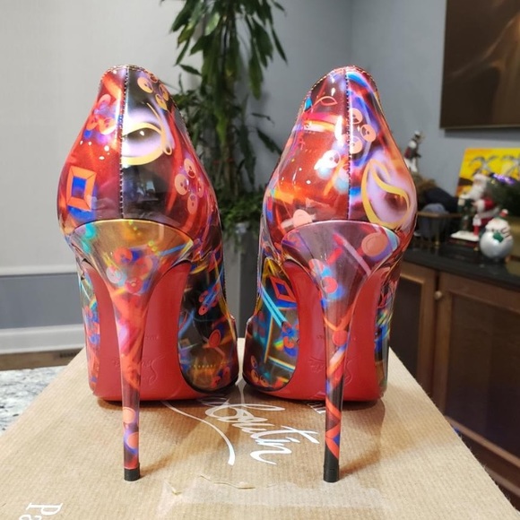 NEW Christian Louboutin Hot Chick 120 Patent Pumps size 39 - Picture 6 of 10